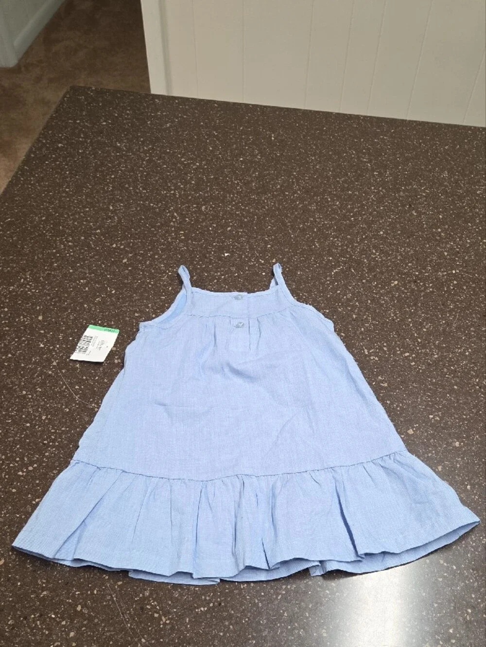 NWT Little Me Light Blue Embroidered Dress and Bloomers Set